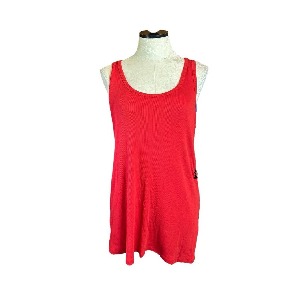 Torrid Cotton Modal Rib Double Scoop Neck Tank NWT Size‎ 3 (3X) Stretch Rush Red